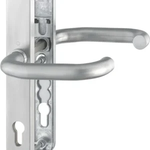 Markenprodukt HOPPE® Schutz-Drückergarnitur mit Schmalschild Paris E138GF/3358/3357N, Edelstahl