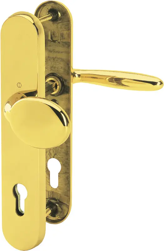 Billig HOPPE® Schutz-Wechselgarnitur mit Langschild Pisa M76G/361A/360/151, 8/72 mm, Messing