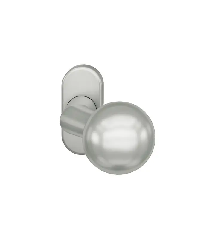 FSB Knopf 07 0846, Rosette oval, verdeckt verschraubt, o.Nocken, fest, Aluminium Zertifiziert