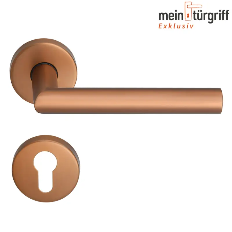MeinTürgriff Drückergarnitur Rosegold Toulouse Türgriff für Innentüren L-Form Begrenztes Angebot