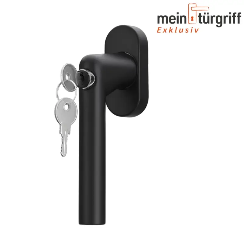 MeinTürgriff Fenstergriff Griff abschließbar Edelstahl Schwarz L-Form 24/31-36/42 Kostenloser Rückversand
