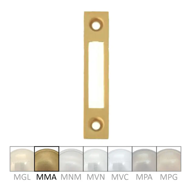 Schließblech Messing matt, 10 x 60 mm der Serie XS001 Ausverkauf