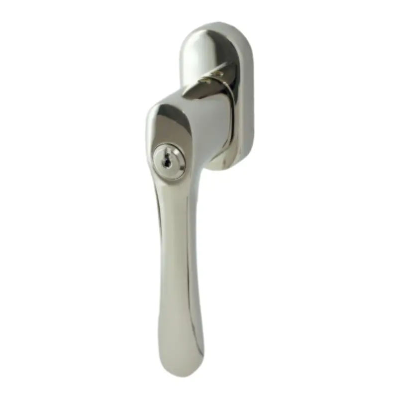 Abschließbarer Fenstergriff in Nickel matt 135 mm Gratis Versand