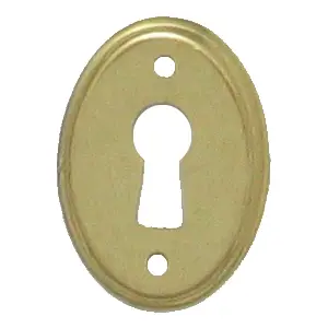 Klassizismus Möbelschild Messing MGL 26x36mm mit Schlüsselloch Serie KL003 Super-Preis