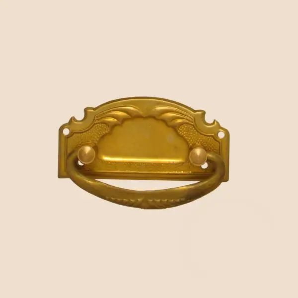Jugendstil Möbelschild geprägt Messing MPG 68 x 33mm mit Griff Serie JU016 Online Kaufen