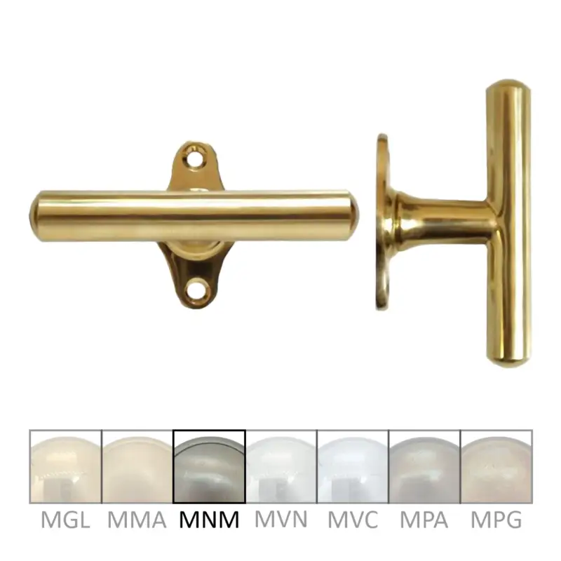 Markenprodukt Fensterolive auf Rosette Nr.: 524 Messing MNM Grifflänge 87mm Serie FG012