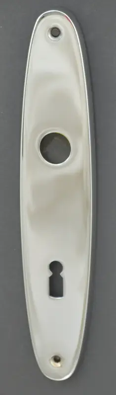 Schnäppchen Zimmertürschild Messing verchromt oval 72BB