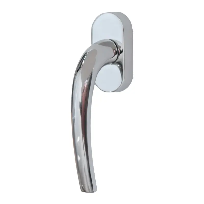 Versand Am Gleichen Tag Fenstergriff auf Rosette Messing verchromt Model Romina Grifflänge 120 mm
