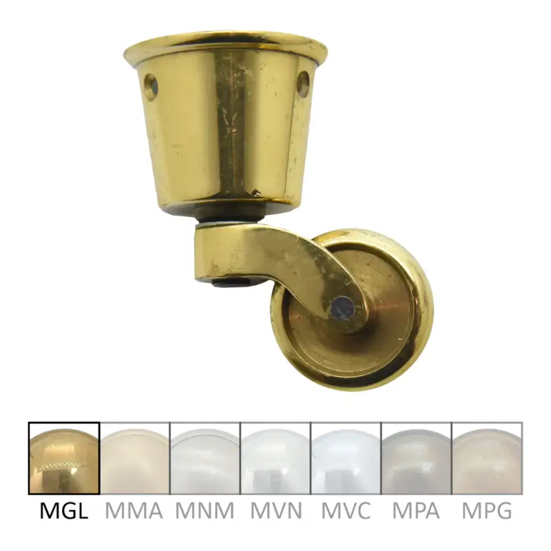 Möbelrolle Messing Innendurchmesser 38mm Serie MR005 Neue Kollektion