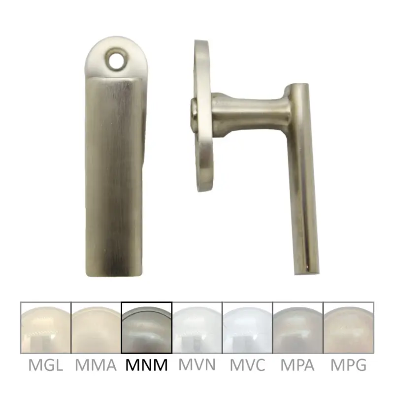 Gratis Versand Fenstergriff auf Rosette Nr.: 529 Messing MNM Grifflänge 75mm Serie FG026