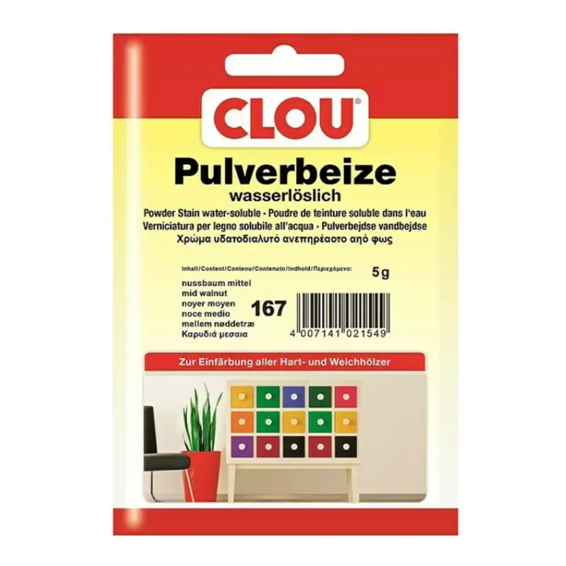Pulverbeize wasserlöslich, Nussbaum mittel Serie BE001 Echt